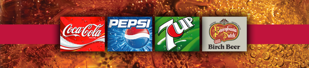 Coke, Pepsi, 7-up, PA Birch Beer